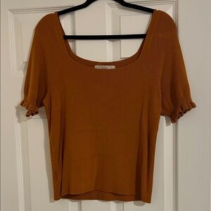 LOFT Terracotta Short Sleeve Blouse